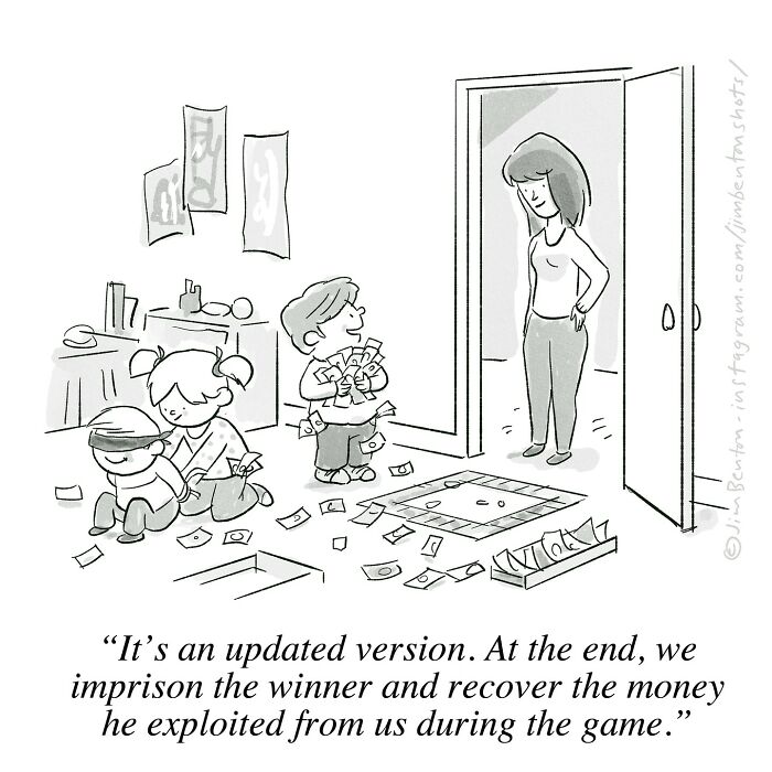 Veteran artist comic shows kids playing a board game with humorous twist on game rules. Veteran artist comic shows kids playing a board game with humorous twist on game rules.