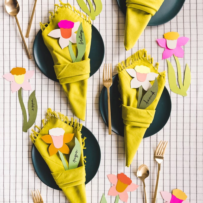 Daffodil napkin bouquet daffodil napkin bouquet